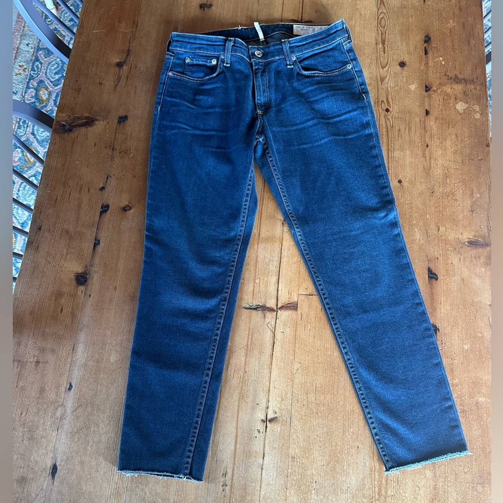 rag & bone Women's Dark Blue Ankle Jeans